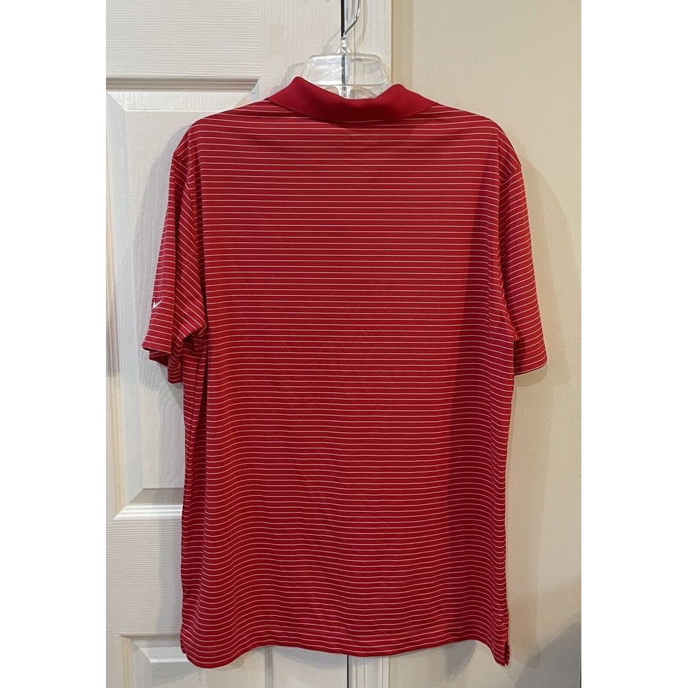 Nike Golf Tour Performance Men's Sz L Dri Fit Red & White Stripped - Picture 3 of 5